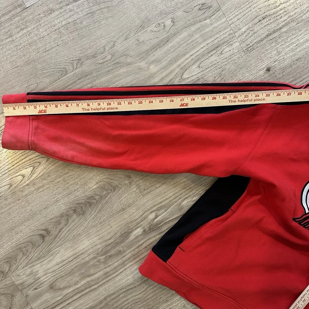 Portland Trail Blazers Hoodie Mens XLT ‎ Red NBA Basketball Adidas Pullover